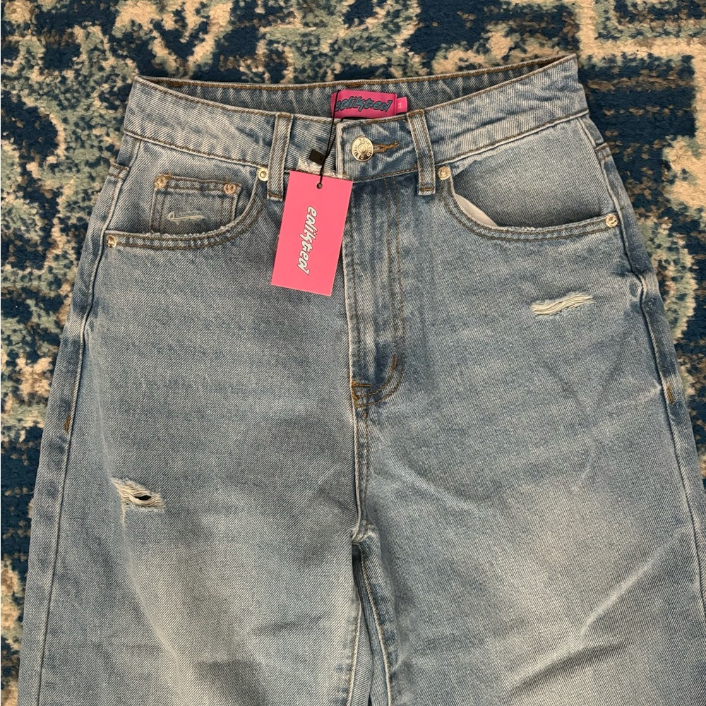 Edikted Lori High-Rise Wide Leg Jeans XS - Picture 6 of 9